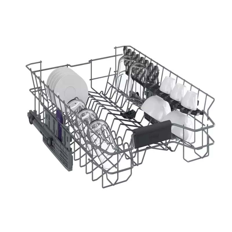 Máquina de lavar loiça BEKO DIS46120 totalmente integrada Slimline 45 cm, 11 serviços, branca, 46 dB, classe de eficiência energética E