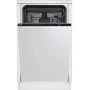 Máquina de lavar loiça BEKO DIS46120 totalmente integrada Slimline 45 cm, 11 serviços, branca, 46 dB, classe de eficiência energética E