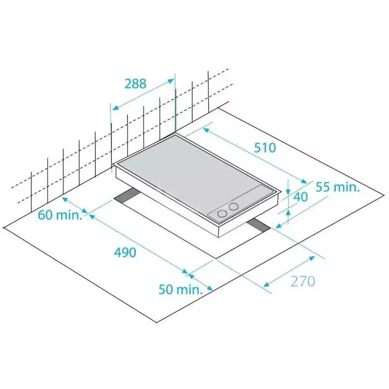 Beko HDMC 32400 TX placa vitrocerâmica de encastrar, 2 zonas, controlo tátil