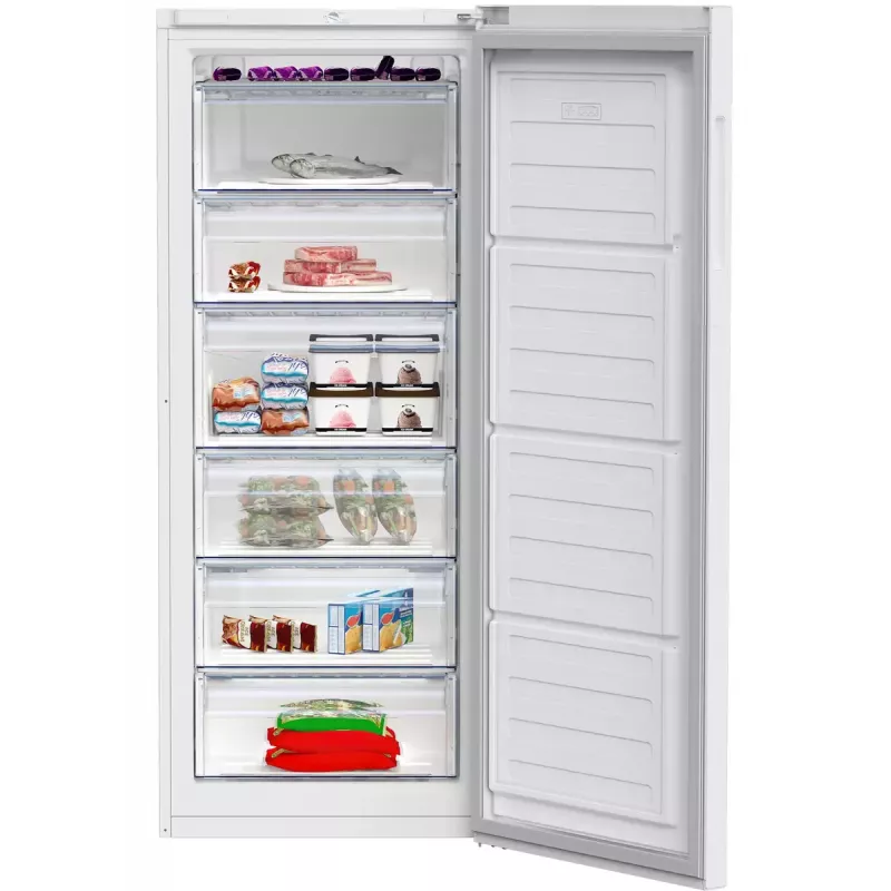 Congelador Beko RFSA240M41WN — 215 L, branco, Fast Freeze, porta reversível