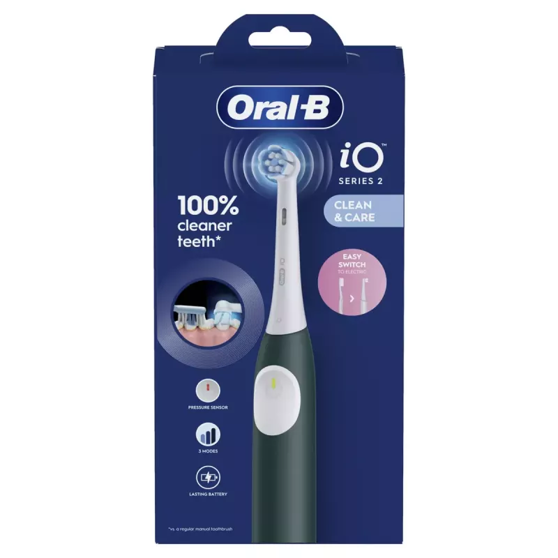 Escova de dentes elétrica BRAUN Oral‑B iO2 (modelo iOS2.1C9.0G) verde Forest