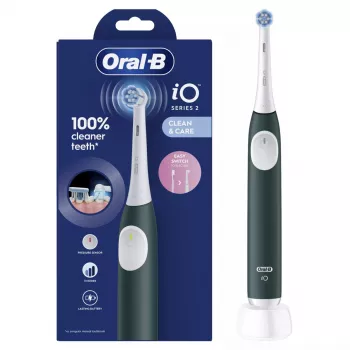 Escova de dentes elétrica BRAUN Oral‑B iO2 (modelo iOS2.1C9.0G) verde Forest