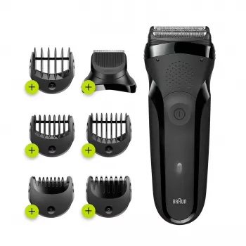 Braun Series 3 300BT máquina de barbear de lâmina sem fios para uso húmido e seco com aparador