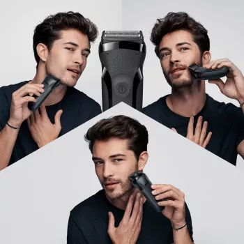 Braun Series 3 300BT máquina de barbear de lâmina sem fios para uso húmido e seco com aparador