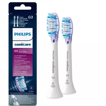 Cabeças de escova de dentes sónica substituíveis Philips Sonicare G3 Premium Gum Care HX9052/17 2x