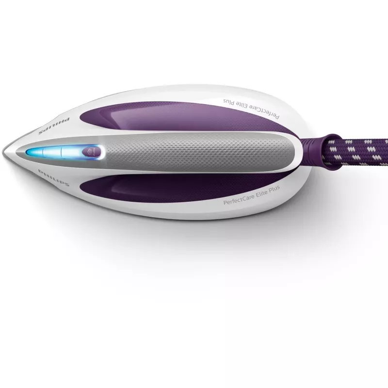 Central de engomar a vapor Philips GC9660/30 — depósito de água de 1,8 l, pressão de 7,5 bar, golpe de vapor de 520 g/min, base de engomar T-ionicGlide
