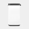 Balde do lixo Brabantia Bo 4 L retangular aço preto branco