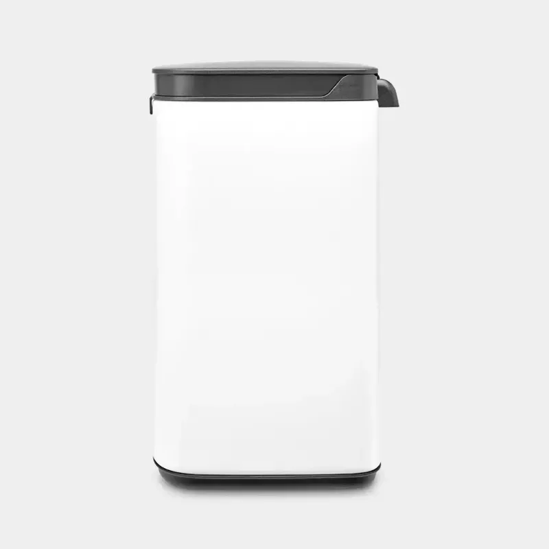 Balde do lixo Brabantia Bo 4 L retangular aço preto branco