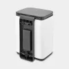 Balde do lixo Brabantia Bo 4 L retangular aço preto branco