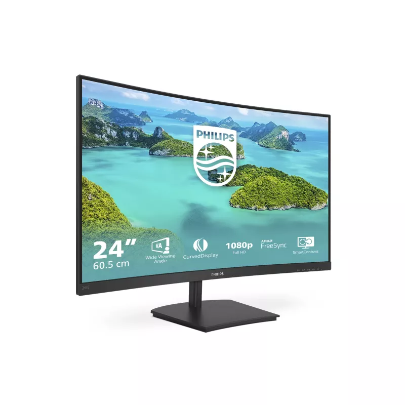 Ecrã de computador Philips E Line 241E1SCA/00 59,9 cm (23,6 polegadas) 1920 x 1080 píxeis Full HD LCD preto