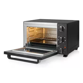 Forno de mesa compacto Tristar OV-3627 — 27 L, 1500 W, preto, botões rotativos