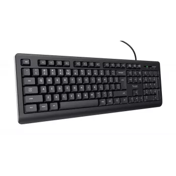 Teclado Trust TK-150 universal USB QWERTY preto