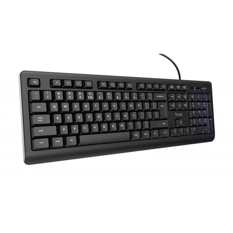 Teclado Trust TK-150 universal USB QWERTY preto