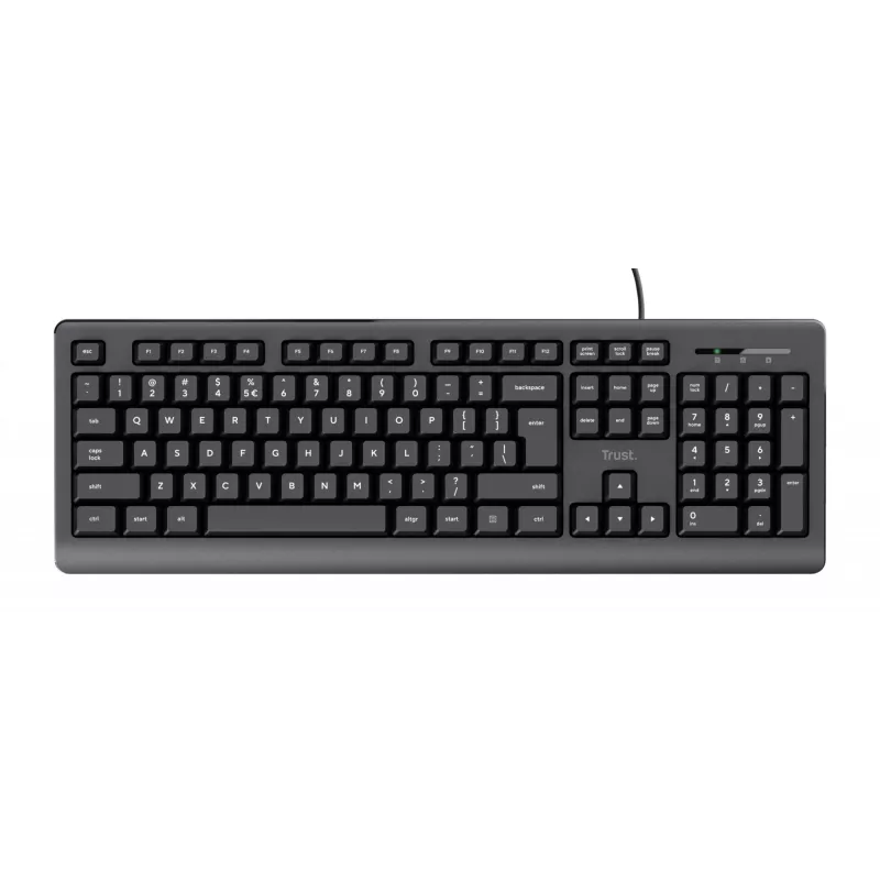 Teclado Trust TK-150 universal USB QWERTY preto