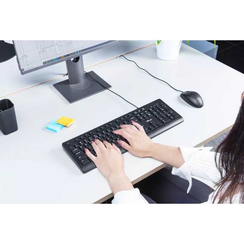 Teclado Trust TK-150 universal USB QWERTY preto
