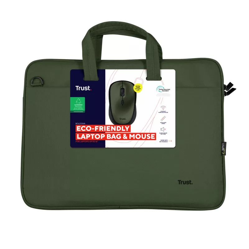 Mala de arquivo Trust Bologna 40,6 cm (16 polegadas) verde
