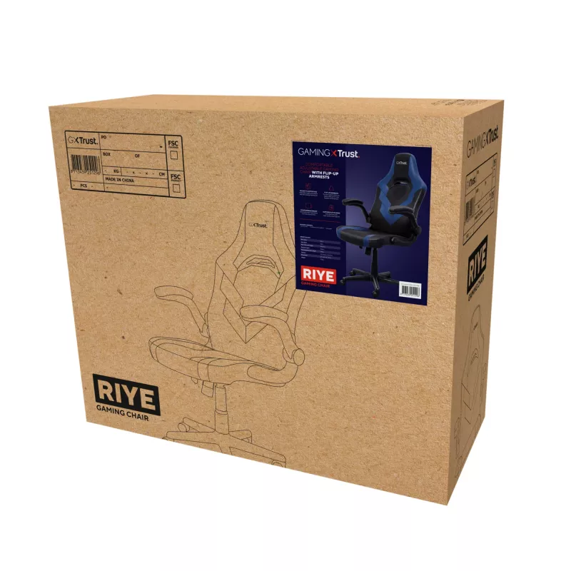 Cadeira gaming universal Trust GXT 703B RIYE preto, azul