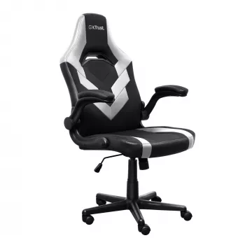 Cadeira gaming universal Trust GXT 703W RIYE preto branco 140 kg