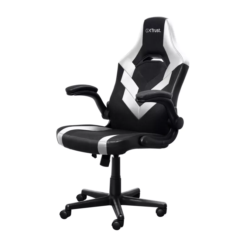 Cadeira gaming universal Trust GXT 703W RIYE preto branco 140 kg