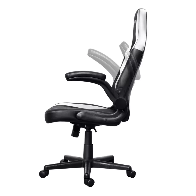 Cadeira gaming universal Trust GXT 703W RIYE preto branco 140 kg