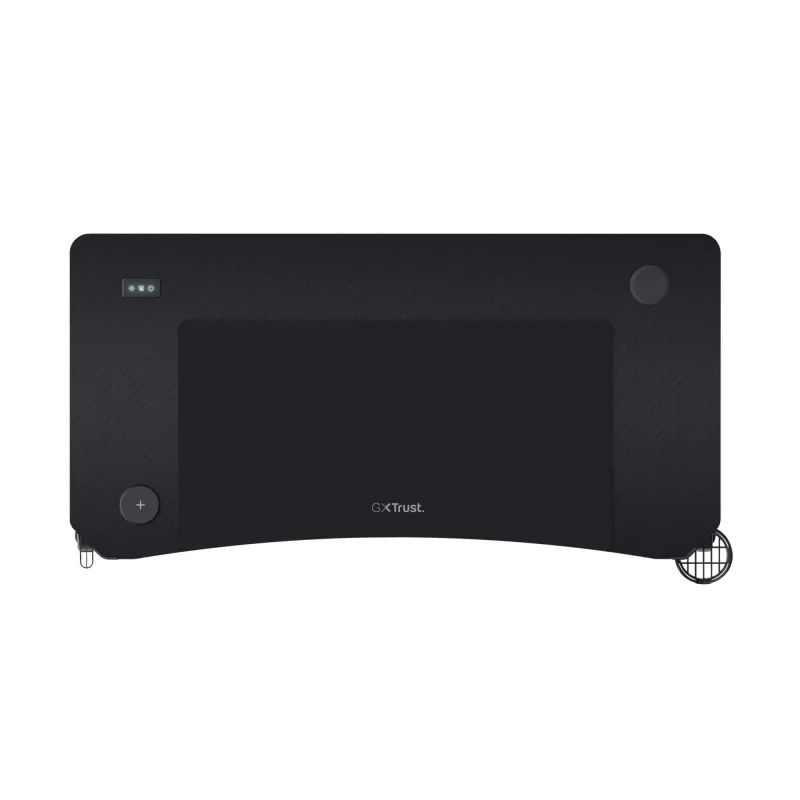 Secretária Trust GXT 710 Luminus Pro preta retangular ABS/PC 1200x600x740mm