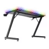 Secretária Trust GXT 710 Luminus Pro preta retangular ABS/PC 1200x600x740mm