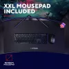 Secretária Trust GXT 710 Luminus Pro preta retangular ABS/PC 1200x600x740mm