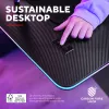 Secretária Trust GXT 710 Luminus Pro preta retangular ABS/PC 1200x600x740mm