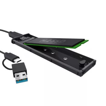 Caixa SSD TRUST 25806 preta para M.2, unidade única, até 4 TB, USB Type-C 10 Gbit/s (USB 3.2 Gen 2)