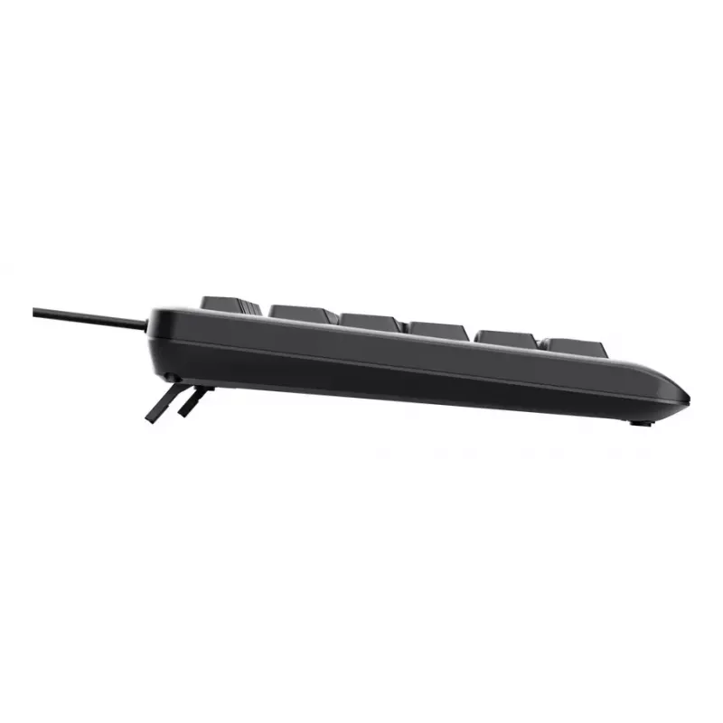 Teclado com fios tamanho completo TRUST Primo Illuminated USB QWERTZ alemão, 104 teclas, preto, cabo de 1,8 m