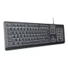 Teclado com fios tamanho completo TRUST Primo Illuminated USB QWERTZ alemão, 104 teclas, preto, cabo de 1,8 m