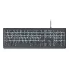 Teclado com fios tamanho completo TRUST Primo Illuminated USB QWERTZ alemão, 104 teclas, preto, cabo de 1,8 m