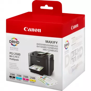 Cartucho de tinta Canon PGI-2500 BK/C/M/Y pack de 4 pigmentado