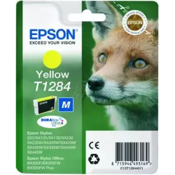 Epson Fox embalagem individual amarelo T1284 tinta DURABrite Ultra