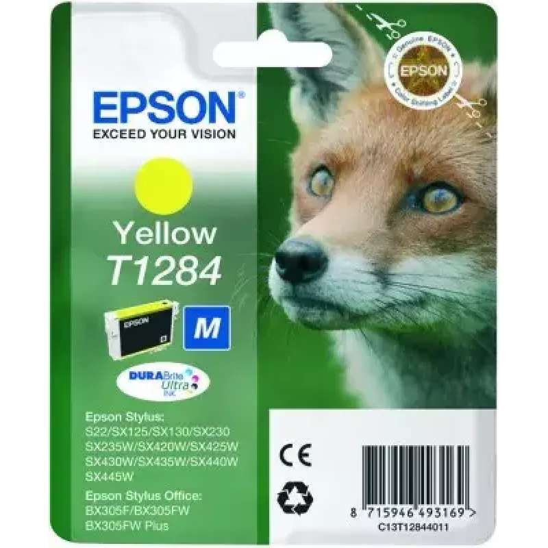 Epson Fox embalagem individual amarelo T1284 tinta DURABrite Ultra