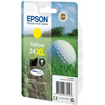 Epson Golfball embalagem individual amarelo 34XL tinta DURABrite Ultra, rendimento alto (XL), amarelo, tinta pigmentada, 10,8 ml, 1 unid., 950 páginas