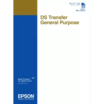 Papel de Transferência Epson C13S400077 para Impressão a Jato de Tinta, A3 (297×420 mm), 100 Folhas, 87 g/m²