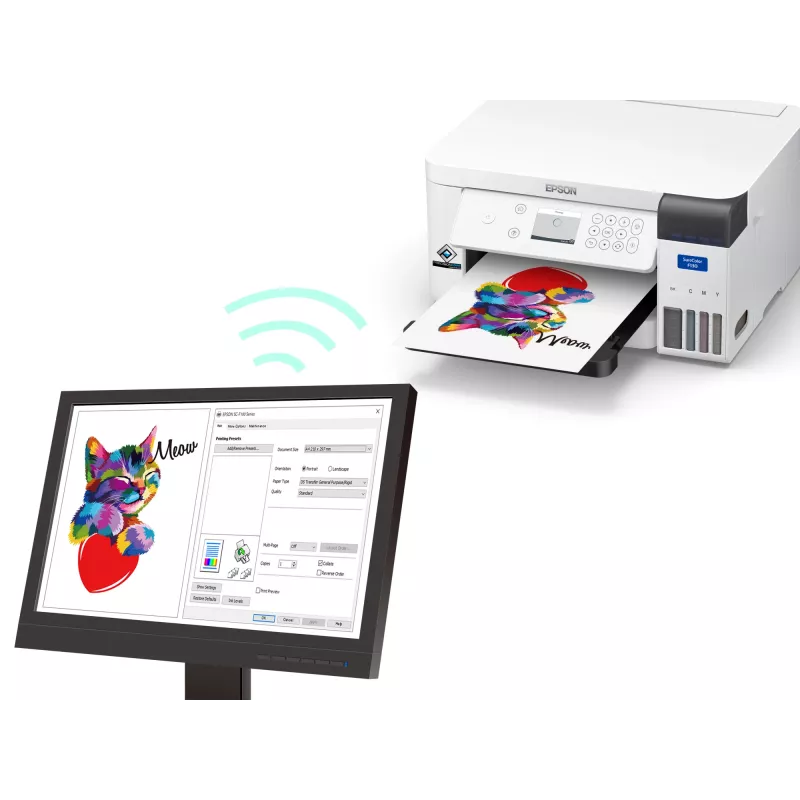 Epson SureColor SC‑F100 Impressora de Grande Formato WLAN Jato de Tinta Cor 600 x 1200 DPI A4 (210 x 297 mm) Ethernet LAN