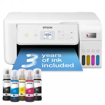 Impressora Multifunções Epson EcoTank L3286 — Jato de Tinta Cor, A4, WLAN, EcoTank recarregável, 5760x1440 DPI, 33 páginas/Min. (P/B), 15 páginas/Min. (Cor)