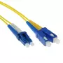 Cabo de fibra ótica ACT LSZH monomodo 9/125 OS2 duplex LC SC 15 m
