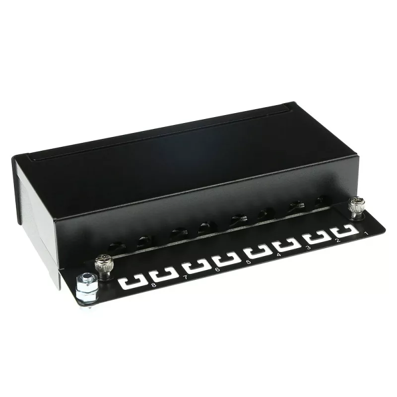 Caixa de patch panel CAT5E blindada 8 portas para montagem à superfície ACT FA5001, 173×44×109 mm