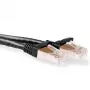 Cabo de rede ACT SFTP CAT6A 20 m preto snagless com fichas RJ45