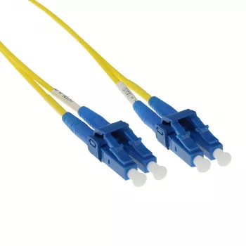 Cabo de fibra ótica ACT 0,5 m LSZH monomodo 9/125 OS2 duplex LC com proteção anti-dobra curta