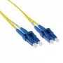 Cabo de fibra ótica ACT 0,5 m LSZH monomodo 9/125 OS2 duplex LC com proteção anti-dobra curta