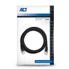 Cabo de rede ACT preto 0,9 metros U/UTP CAT6 com fichas RJ45