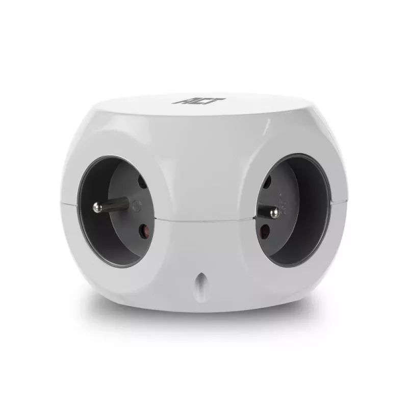 Unidade de distribuição de energia ACT AC2430 — 3 tomadas de corrente Type-F, 230 V, 16 A, cabo de 1,5 m, branco