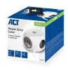 Unidade de distribuição de energia ACT AC2430 — 3 tomadas de corrente Type-F, 230 V, 16 A, cabo de 1,5 m, branco