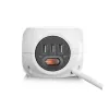 Unidade de distribuição de energia ACT AC2430 — 3 tomadas de corrente Type-F, 230 V, 16 A, cabo de 1,5 m, branco