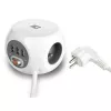 Unidade de distribuição de energia ACT AC2430 — 3 tomadas de corrente Type-F, 230 V, 16 A, cabo de 1,5 m, branco