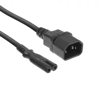 Cabo de alimentação C14 - C7 preto 0,2 m ACT AK5248 250V 2,5A